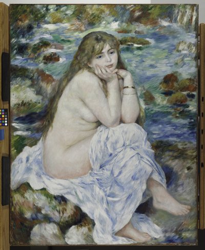 Kąpiący się na siedząco, ok. 1883-84 autorstwa Pierre Auguste Renoir